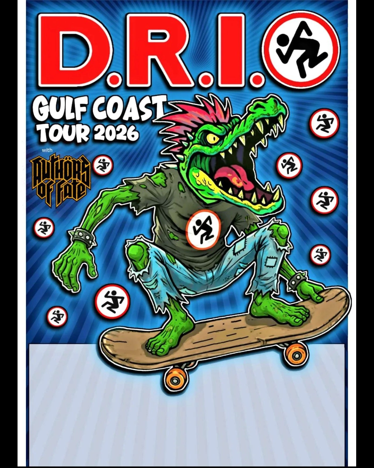 Flyer for D.R.I. at Come And Take It Live on December 2, 2026