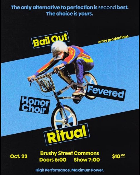 Flyer for Honor Choir, RItual, Bailout, and Fevered