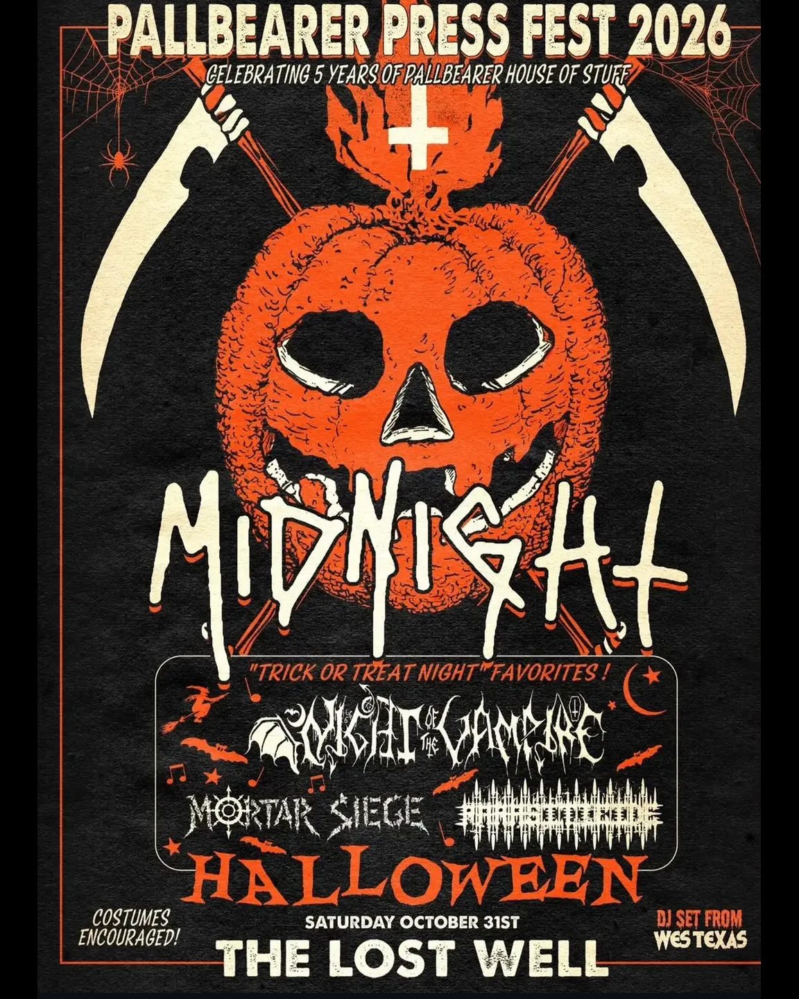 Pallbearer Press Fest Halloween 2026 flyer