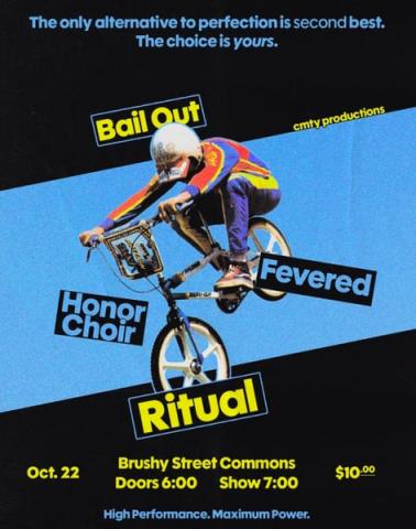 Flyer for Honor Choir, RItual, Bailout, and Fevered
