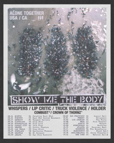 Flyer for Show Me the Body, Whispers, Lip Critic, and Truck Violence at Mohawk on October 7, 2026