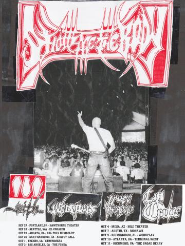Flyer for Show Me the Body, Whispers, Lip Critic, and Truck Violence at Mohawk on October 7, 2026